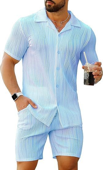 Street Fashion Casual - Conjunto de 2 Piezas para Hombre,