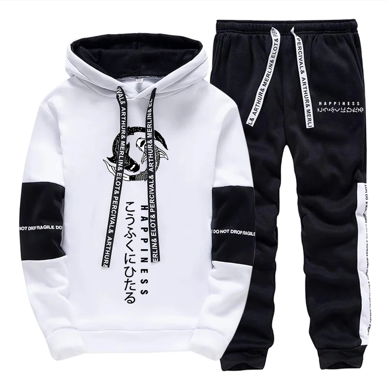 Street Fashion Casual - Conjunto Deportivo para Hombre, con Estampado,