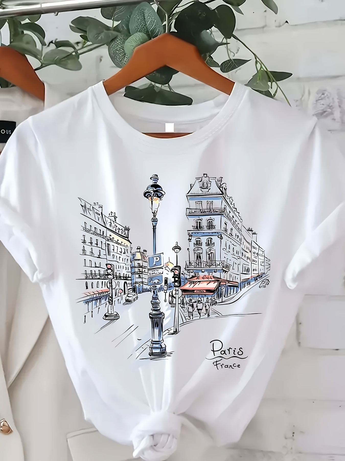 Street Fashion Paris - Camiseta con estampado de calle de