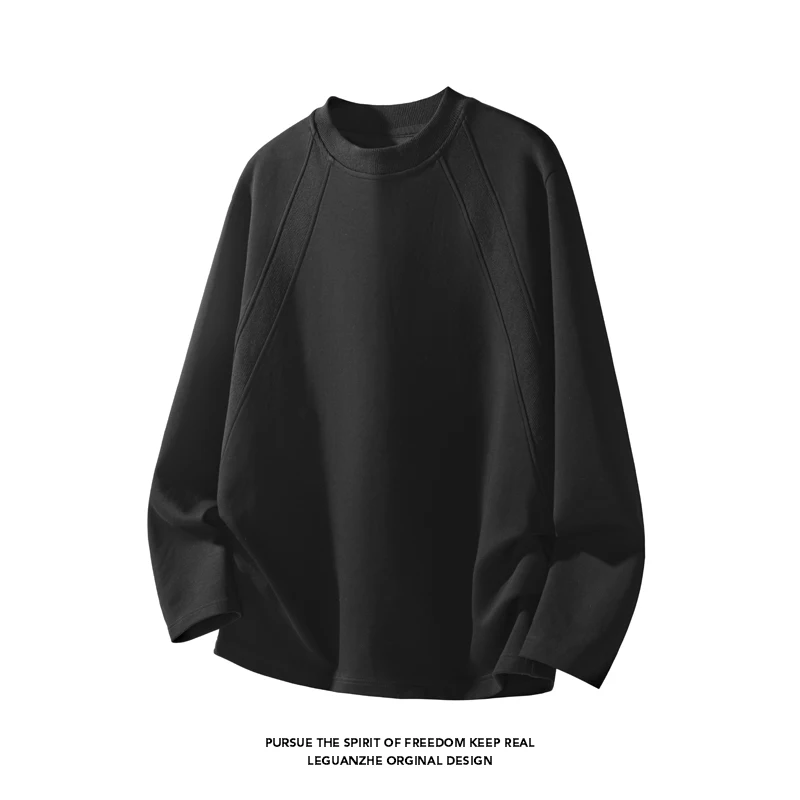 Street Fashion Casual - Camiseta de manga larga con cuello