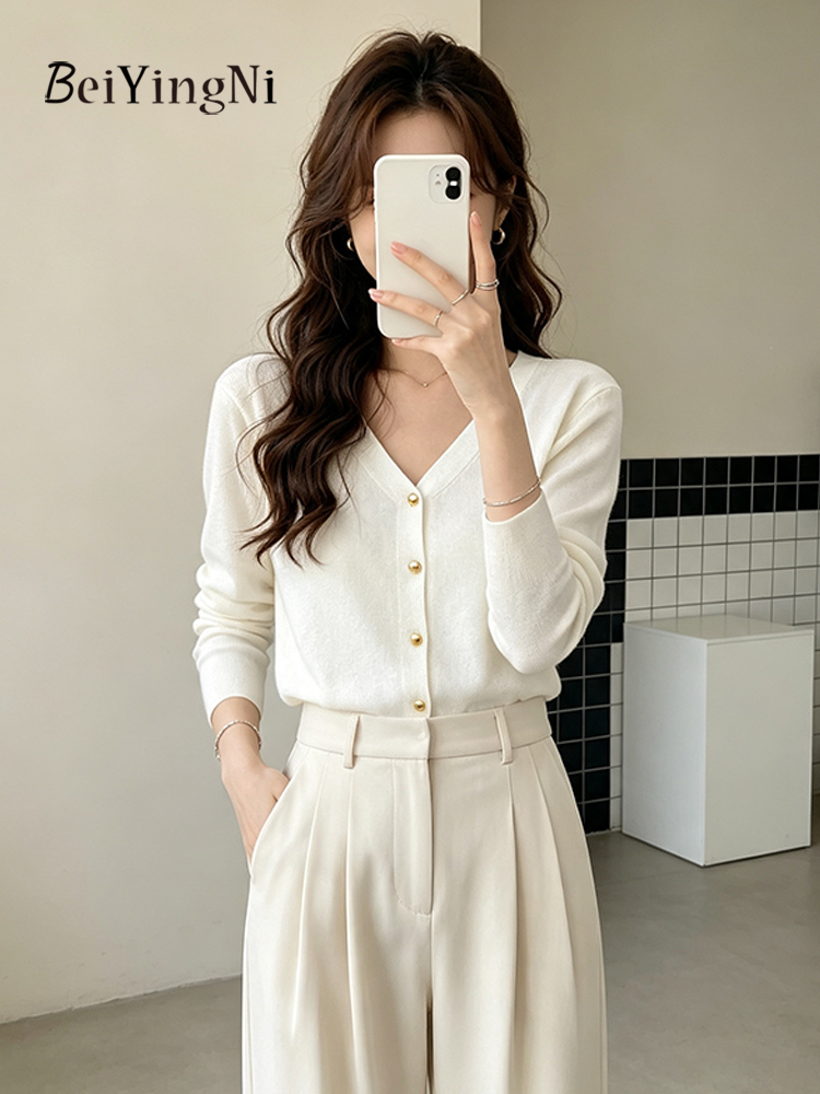 Beiyingni Cárdigan de Moda Cor - Korean Street Fashion Female reseña y precio