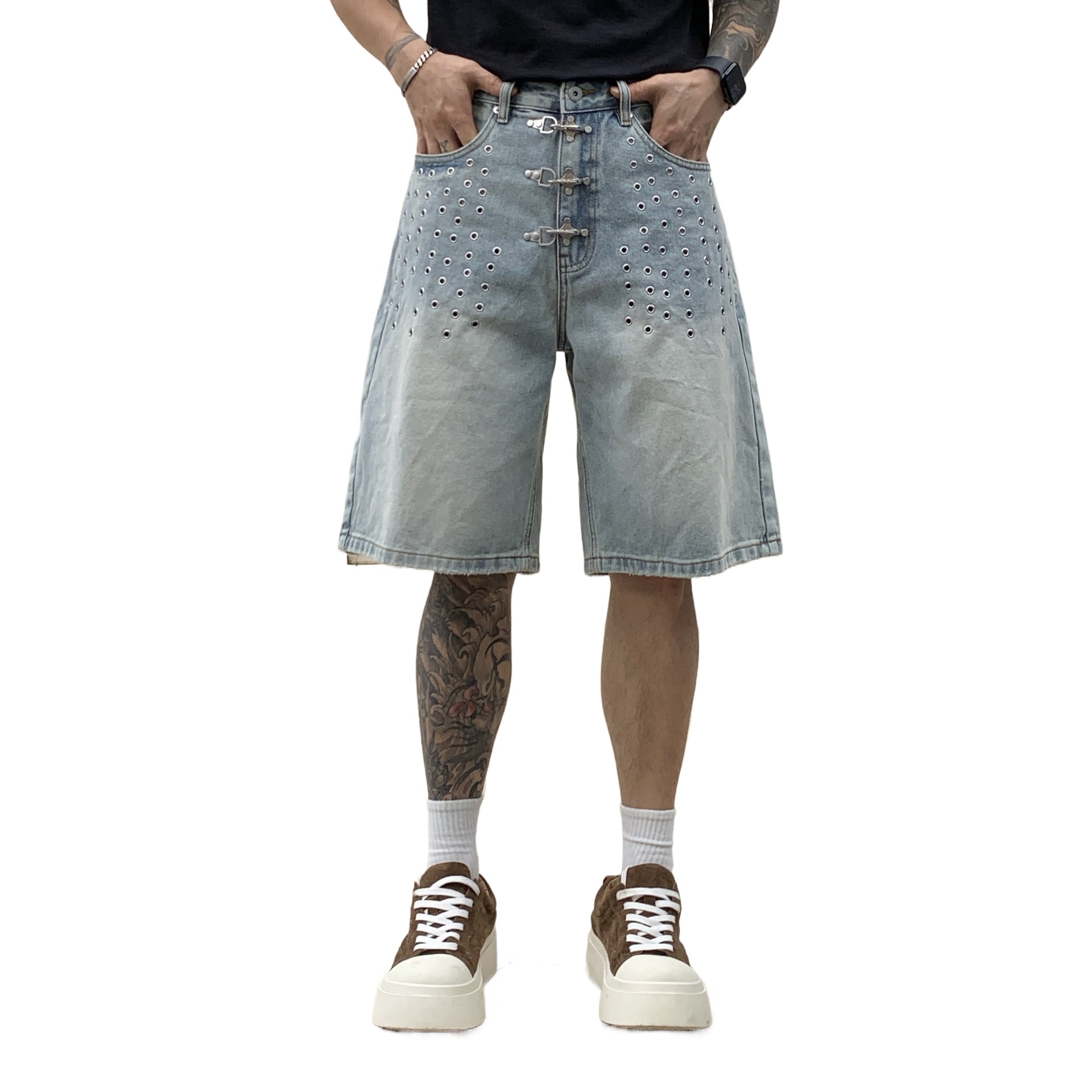 Pantalones Cortos de Mezclilla - Street Fashion Hip Hop reseña y precio