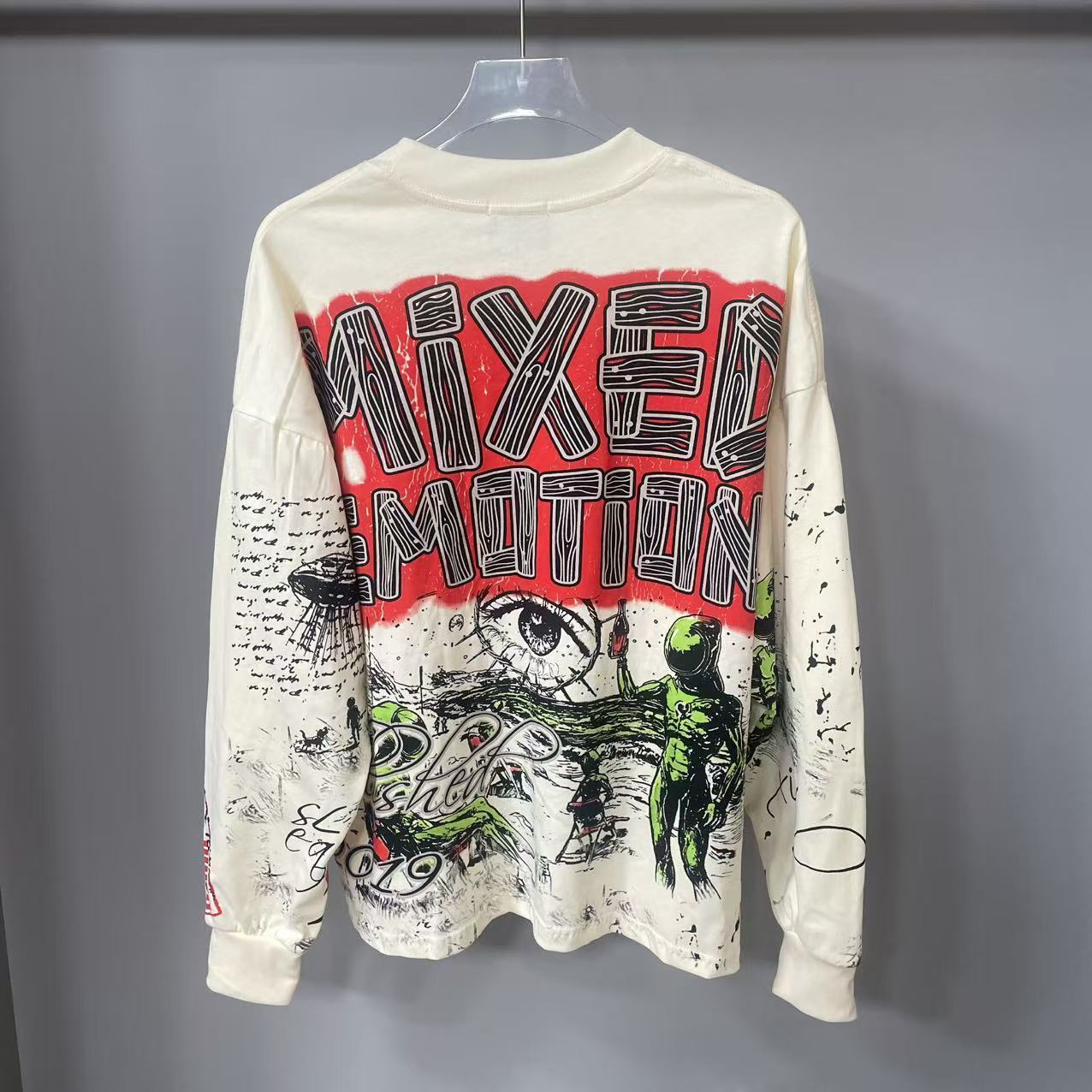 Camiseta de manga larga MIXED- - Street Fashion Hip Hop reseña y precio
