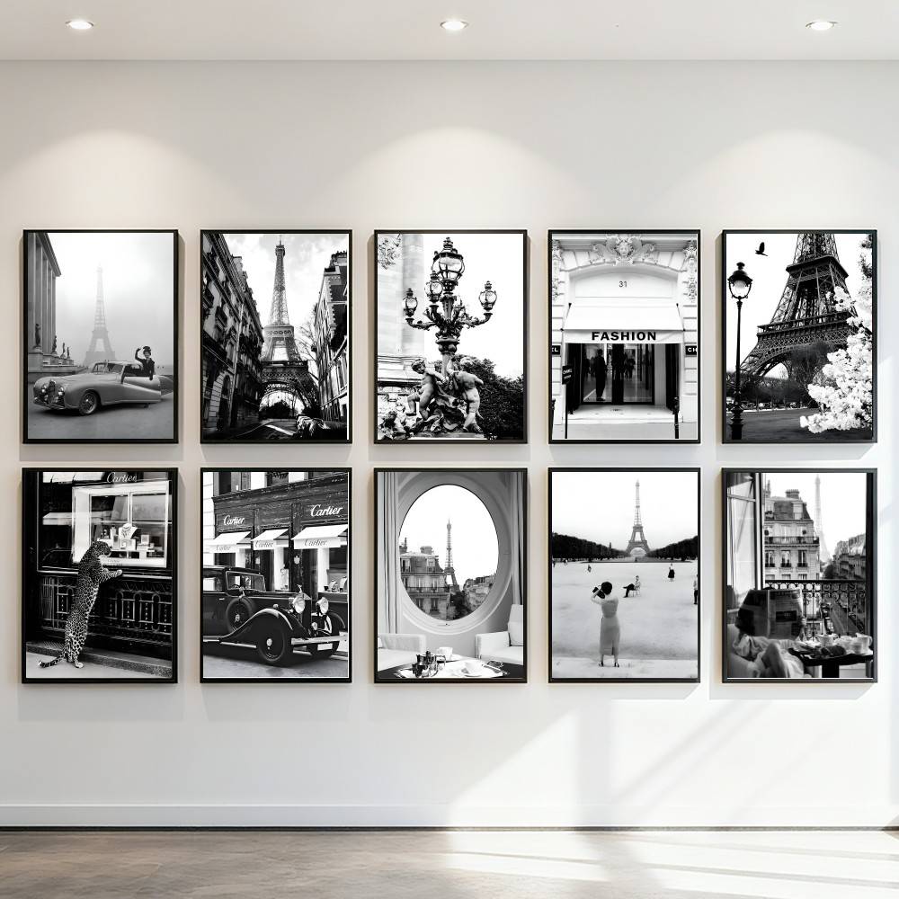 Póster de la Torre Eiffel en b - Street Fashion Paris reseña y precio