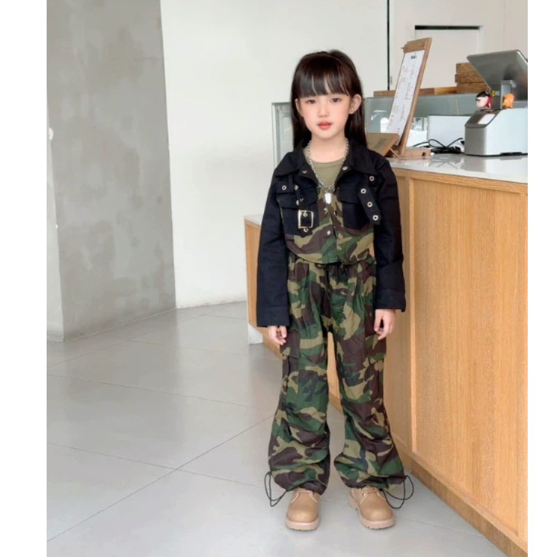 Traje de Hip Hop con Camuflaje - Street Fashion Kpop reseña y precio