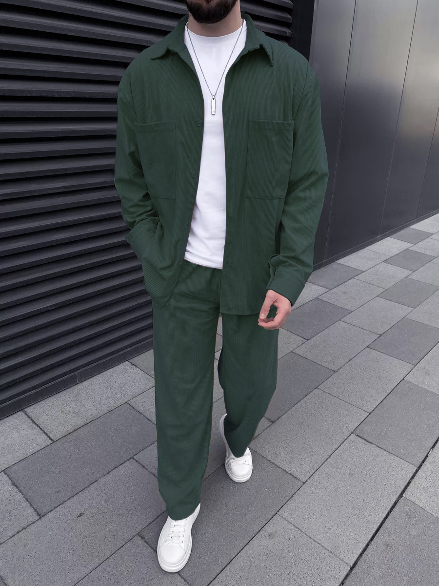 Conjunto de Dos Piezas de Pana - Street Fashion Casual reseña y precio